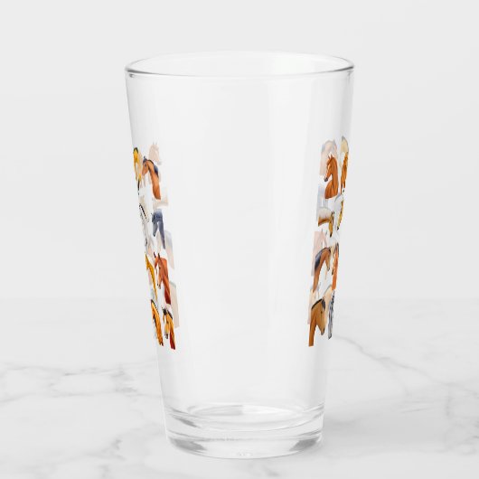 馬図 タンブラーグラス (左)