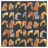 馬図 ファブリック (クローズアップ)