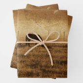 馬国のヴィンテージ素朴テクスチャの切り離し ラッピングペーパーシート (インサイチュ)