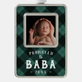 馬場に昇格 |ベビーフォトグランパ シルバープレートフレームオーナメント (正面)