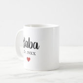 馬場設立年モダンハート父の日 コーヒーマグカップ (正面左)