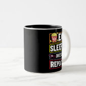 馬場馬場馬乗馬トレーニングアリーナコンペティ ツートーンマグカップ (正面右)