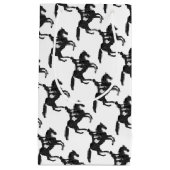 馬場馬術のギフト袋のモザイク馬およびライダー スモールペーパーバッグ (正面)