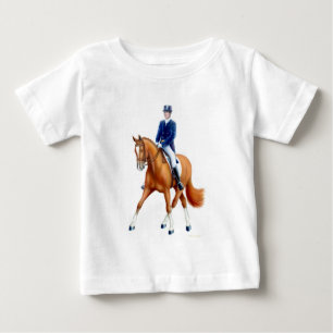 馬場馬術のベビーの乳児のTシャツ ベビーTシャツ