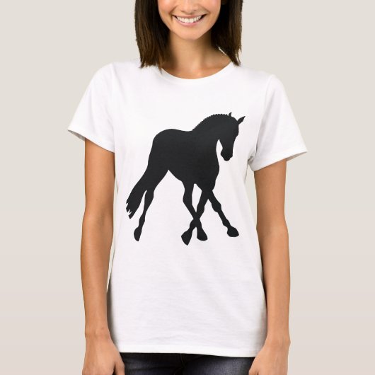 馬場馬術の側面のパス Tシャツ (正面)