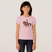 馬場馬術の子馬はティーをからかいます Tシャツ (正面フル)