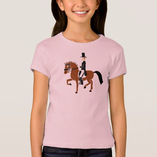 馬場馬術の子馬はティーをからかいます Tシャツ (正面)