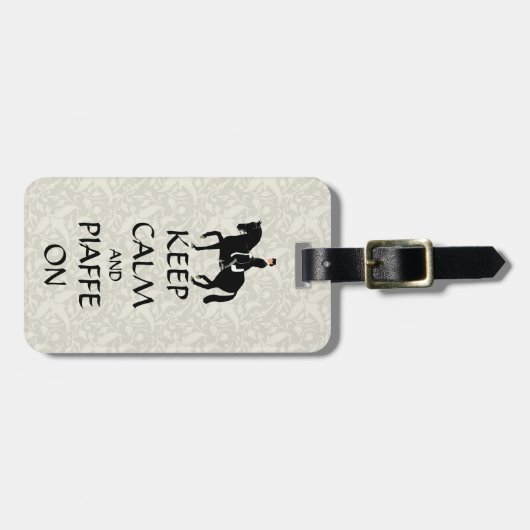 馬場馬術の平静及びPiaffeを保って下さい ラゲッジタグ (正面横)