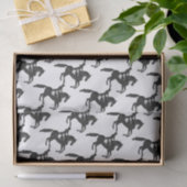 馬場馬術の馬およびライダーのモザイクデザイン 薄葉紙 (ギフト)