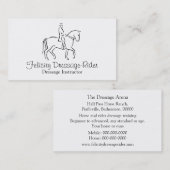 馬場馬術の馬およびライダーのロゴ 名刺 (正面/裏面)