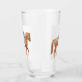 馬場馬術の馬の乗馬のガラスタンブラー タンブラーグラス (左)