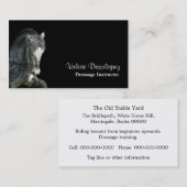 馬場馬術の馬の写真 名刺 (正面/裏面)