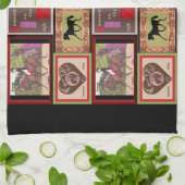 馬場馬術の馬の台所ふきん キッチンタオル (折り畳み)