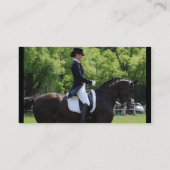 馬場馬術の馬の名刺 名刺 (裏面)