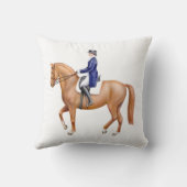 馬場馬術の馬の騎手の枕 クッション (裏面)