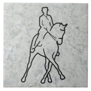 馬場馬術の馬及びライダー-半分のパス タイル