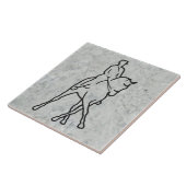 馬場馬術の馬及びライダー-半分のパス タイル (側面)