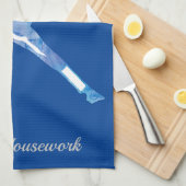 馬場馬術の馬-家事の前のHorsework キッチンタオル (四つ折り)