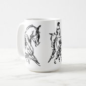 馬場馬術3のSketchs 2のマグ コーヒーマグカップ (正面左)