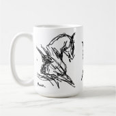 馬場馬術3のSketchs 2のマグ コーヒーマグカップ (左)