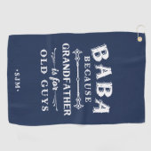 馬場 |祖父は年老いた人のための ゴルフタオル (横)