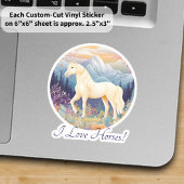 馬女子パーソナライズされた名スローガンビニールステッカー シール