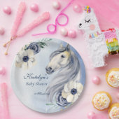 馬女性のカーボーイベビーシャワーフローラ パーソナライズされた ペーパープレート (パーティー)