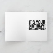 馬好きおもしろい誕生日グリーティングカード カード (内部)