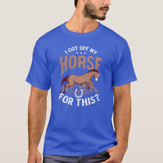 馬好きが私の馬に乗って彼のレトロなために降りた Tシャツ