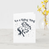 馬好きその乗馬の乗馬の女10代のの子 カード (黄色い花)