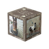 馬好きと引用文素朴 フォトキューブ (裏面アングル)