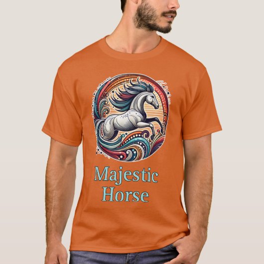 馬好きな人へのアートギフト Tシャツ (正面)
