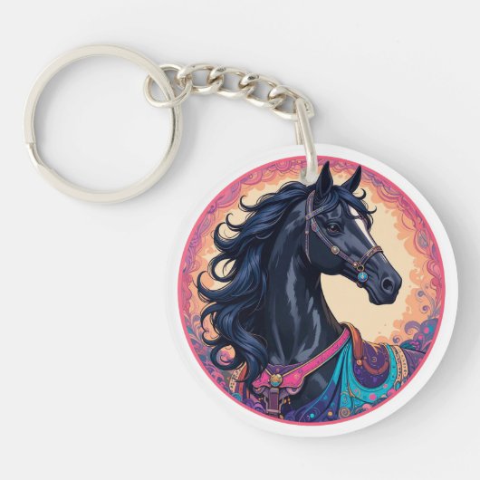 🖤 馬好きな人へのギフト 日常使いの必需品 🖤 キーホルダー (正面)