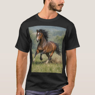 馬好きな人へのギフト 馬 ウエスタン ランニング Tシャツ メンズ