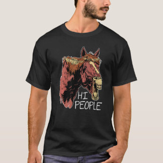 馬好きな人 グラフィック 馬好き 馬術 騎手 ホー Tシャツ