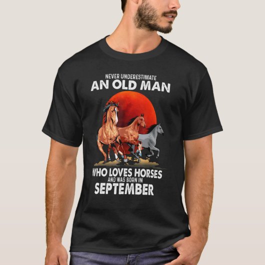 馬好きな老人を侮ってはいけない Se Tシャツ (正面)