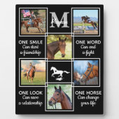 馬好きのためのオリジナル写真コラージュ フォトプラーク (正面)