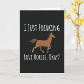 馬好きのためのカード　乗馬　馬　農場の動物 カード (黄色い花)