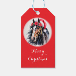 馬好きのためのクリスマスギフトタグ ギフトタグ