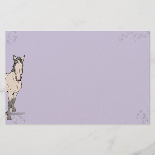 馬好きのための愛らしい馬グッズ ウェルカム 便箋 (正面)