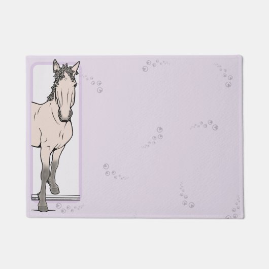 馬好きのための玄関ウェルカムデザイン ドアマット (正面)