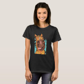 馬好きのための面白い馬の顔のギャグギフトTシャツ & F Tシャツ (正面フル)