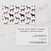 馬好きのパターン 名刺 (正面/裏面)