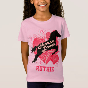馬好きのパーソナライズなRuthieによってカスタマイズワイシャツ Tシャツ