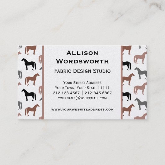 馬好きの名刺 名刺 (正面)