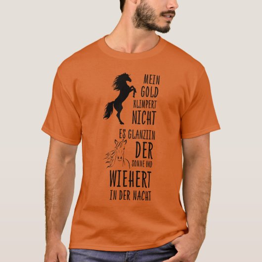 馬好きの引用 少年 Tシャツ (正面)