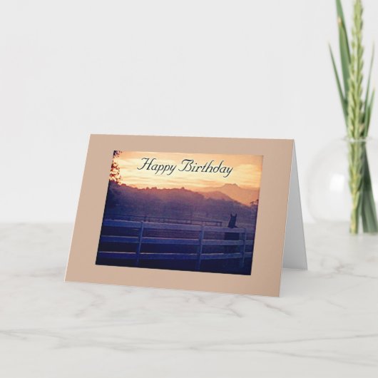 馬好きの誕生日。 カード (正面)