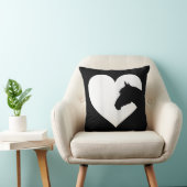 馬好きの贈り物で馬を愛する女と女性 クッション (椅子)