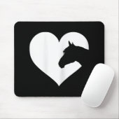 馬好きの贈り物で馬を愛する女と女性 マウスパッド (マウス)