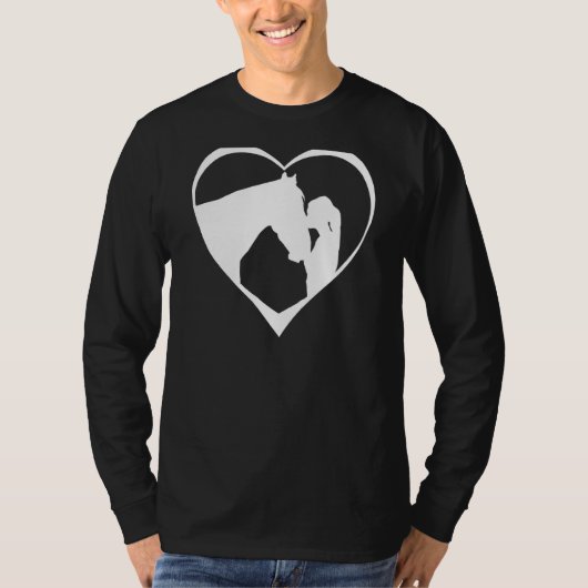 馬好きの馬好き女性用シャツ Tシャツ (正面)